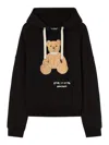 Palm Angels Men Bear In Mind Cotton Hoodie In Black