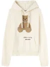 Palm Angels Off-white 'bear In Mind' Hoodie In Neutrals