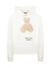 Palm Angels Off-white 'bear In Mind' Hoodie In Beige