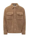 Palm Angels Camel Bear In Mind Overshirt In Camel