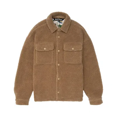 Pre-owned Palm Angels Bear In Mind Overshirt 'camel' | Tan | Men's Size 46
