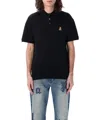 Palm Angels Bear In Mind Polo Shirt In Black