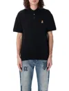Palm Angels Bear In Mind Polo Shirt In Black