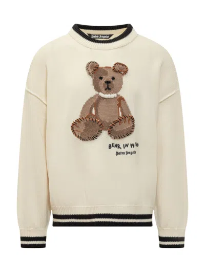 Palm Angels Bear In Mind Sweater In White