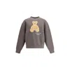 Palm Angels Bear In Mind Crewneck Sweatshirt In Gray