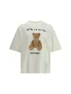 Palm Angels White Cotton T-shirt In White