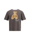 Palm Angels Teddy Bear Graphic Relaxed Fit T-shirt In Gray