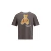 Palm Angels Teddy Bear Graphic Relaxed Fit T-shirt In Gray