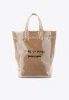 Palm Angels Bear In Mind Tote Bag In Brown