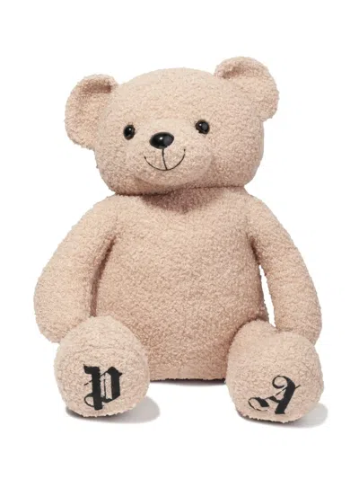 Palm Angels Kids' Bear Logo-embroidered Backpack In 6060 Brown Brown