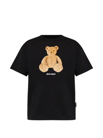 Palm Angels Men Black Bear T-shirt, Xxs Luxury T-shirts For Men Darveys