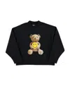 Palm Angels Bear-motif Cotton Sweatshirt In Black