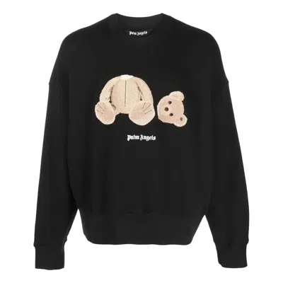 Palm Angels Bear Motif Crew-neck Sweatshirt 'black'