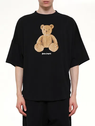 Palm Angels Men Black Bear T-shirt, Xxs Luxury T-shirts For Men Darveys
