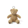 Palm Angels Teddy Bear Keyring With Textured Finish In Brown