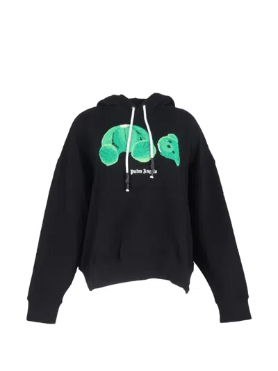 Pre-owned Palm Angels Bear-print Hoodie In Black