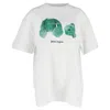 Palm Angels Bear Print T-shirt In White Cotton In White