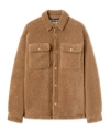Palm Angels Camel Bear In Mind Overshirt In Brown