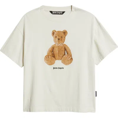 Palm Angels Bear Regular Fit Cotton Graphic T-shirt In White