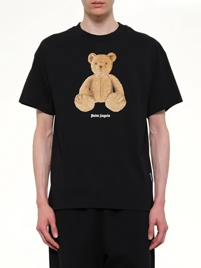 Palm Angels Men Black Bear T-shirt, Xxs Luxury T-shirts For Men Darveys