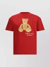 Palm Angels Bear Reminder Casual Streetwear T-shirt In Red