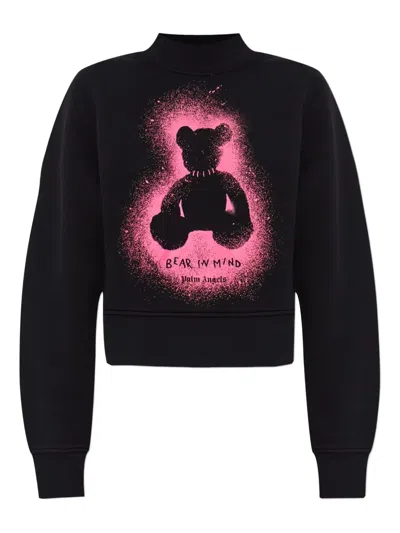 Palm Angels Bear Spray-paint Sweatshirt In Black