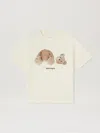 Palm Angels Bear T-shirt S/s Butter Brow In Neutral