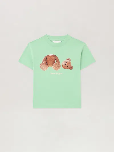 Palm Angels Kids'  Bear T-shirt In Green