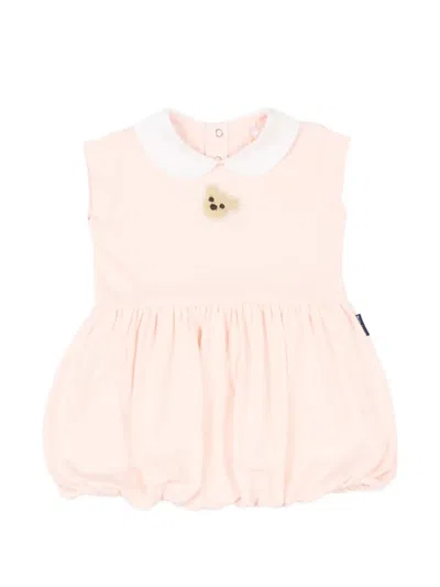 Palm Angels Babies' Bear-motif Dress In Pink