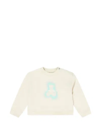 Palm Angels Babies' Bear-print Sweatshirt In Neutral
