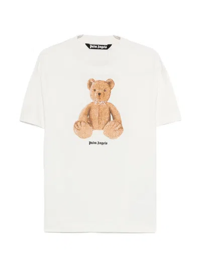Palm Angels Bear-print T-shirt In White