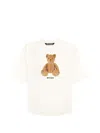 Palm Angels Bear-print T-shirt In Neutral