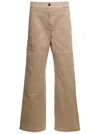 Palm Angels Gd Bull Cargo Pants In Beige