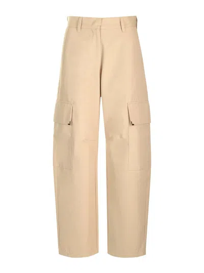 Palm Angels Beige Carrot Cargo Pants