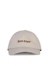 Palm Angels Baseball Cap With Embroidered Logo Men In Beis