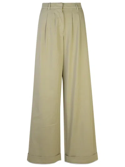 Palm Angels Beige Cotton Trousers