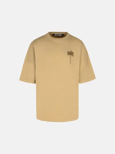 Palm Angels Beige Cotton T-shirt
