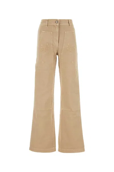 PALM ANGELS PALM ANGELS BEIGE DENIM JEANS