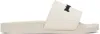 Palm Angels Beige New Logo Pool Slides In Beige Black