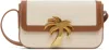 Palm Angels Palm-motif Canvas Cross Body Bag In Beige Gold