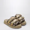 Palm Angels X Suicoke Moto-p Monogram Sandals In Gold