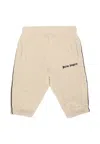 Palm Angels Beige Trousers For Babykids With Logo In Neutral