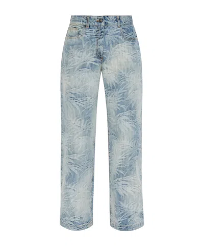 Palm Angels Belt-loop Jeans In Blue