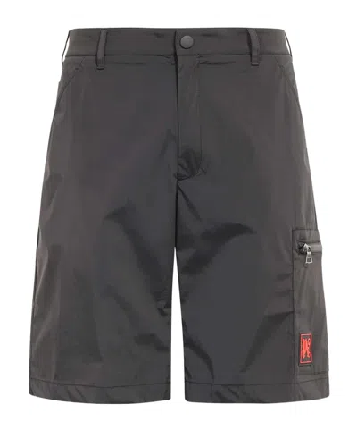 Palm Angels Belt Loop Shorts In Black