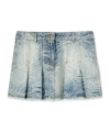 Palm Angels Palms-jacquard Pleated Mini Skirt In Gray