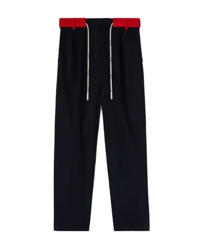 Palm Angels Belted Track Pants In Black