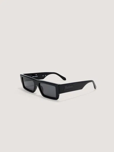 Palm Angels Belvedere Sunglasses In Shiny Black