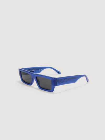 Palm Angels Belvedere Sunglasses In Shiny Blue