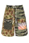 Palm Angels Multicolor Printed Cotton Bermuda Shorts In 5610