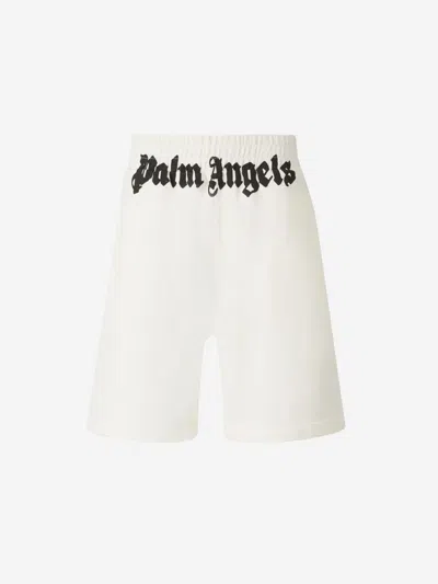 Palm Angels Bermuda Joggers Logo In White